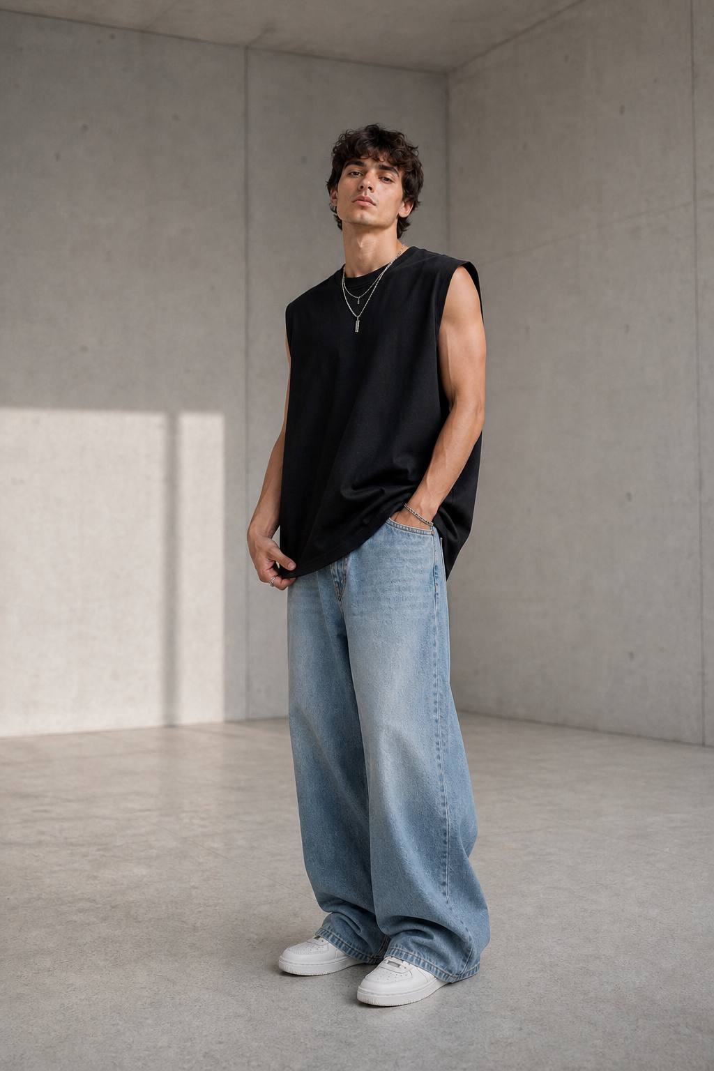 Siyah 30/2 Oversize Atlet — görsel 1