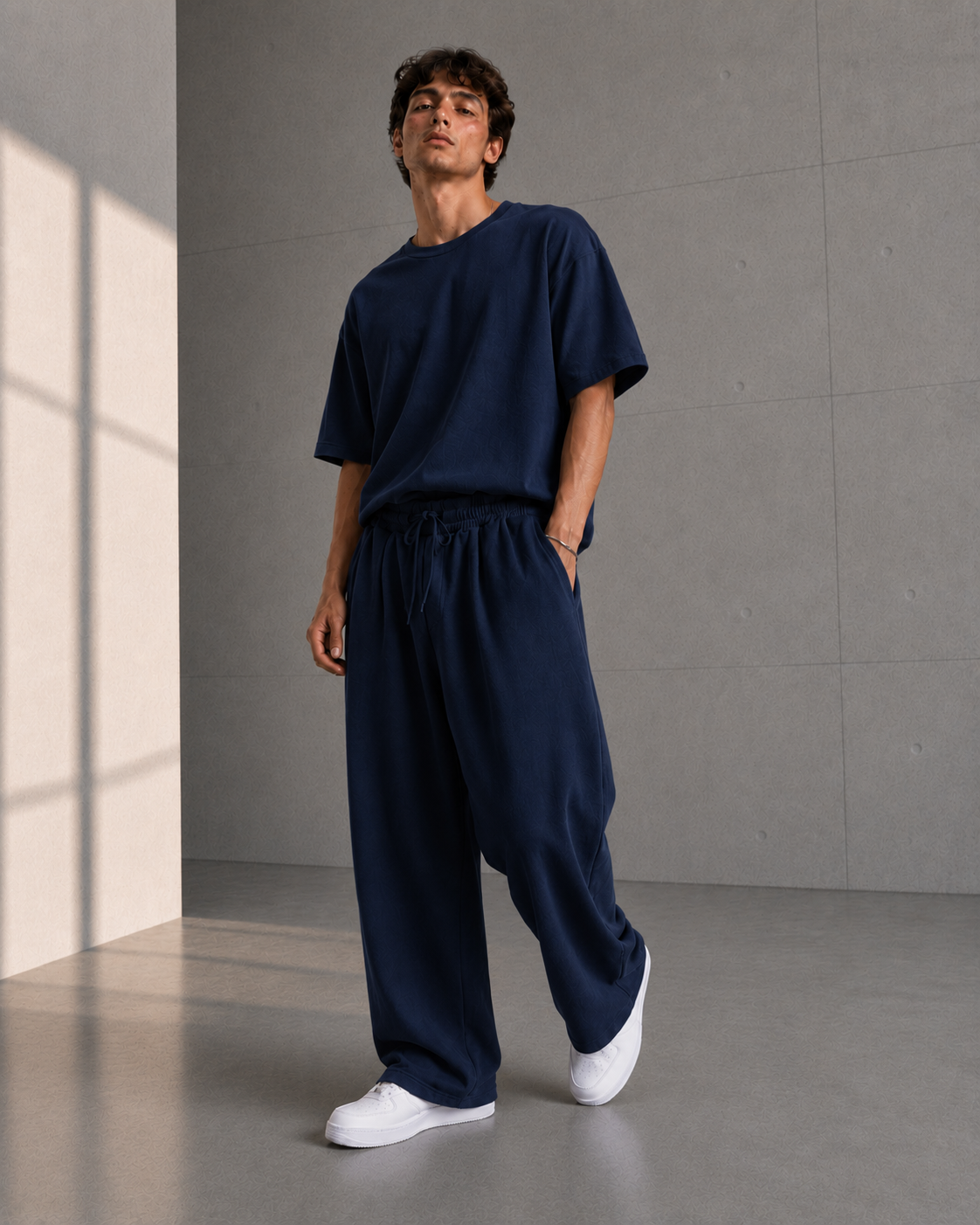 Lacivert Oysho Baggy Pantolon — görsel 1
