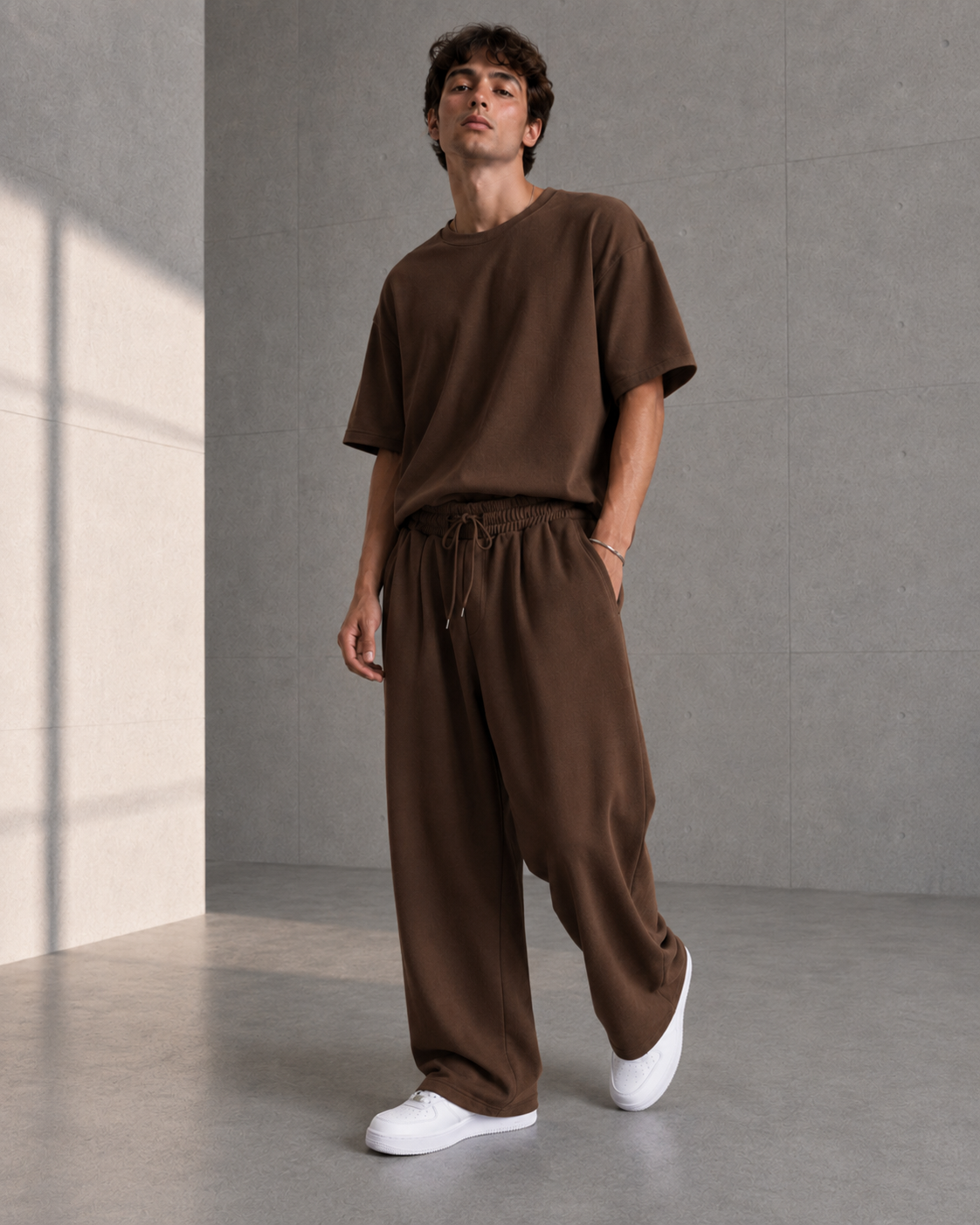 Kahve Oysho Baggy Pantolon — görsel 1