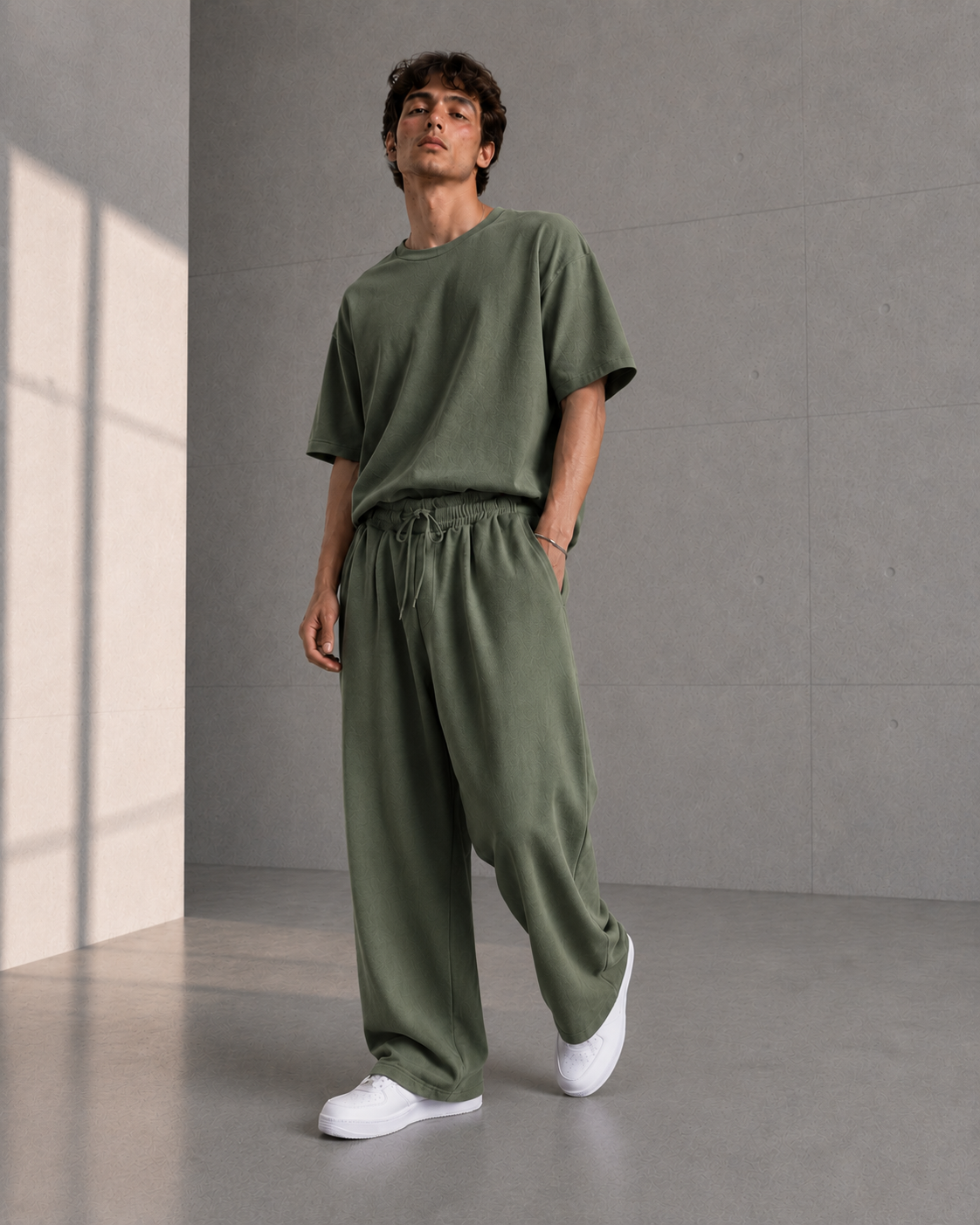 Yeşil Oysho Baggy Pantolon — görsel 1