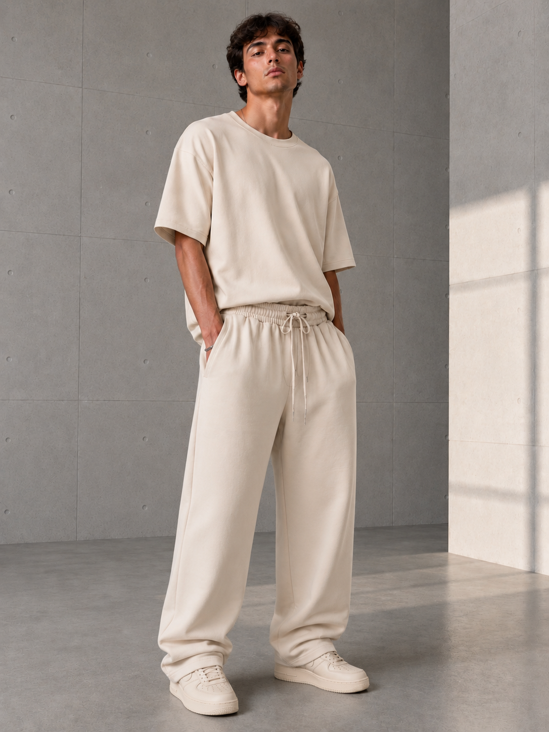 Bej Oysho Baggy Pantolon — görsel 1