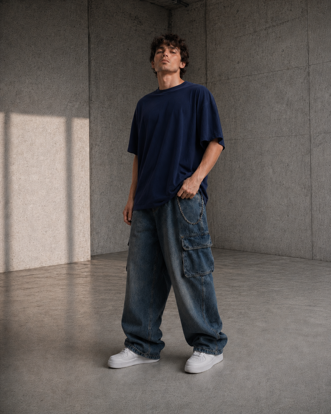 Lacivert Oversize T-shirt — görsel 1