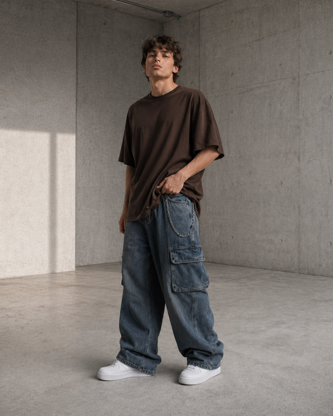 Kahve Oversize T-shirt — görsel 1