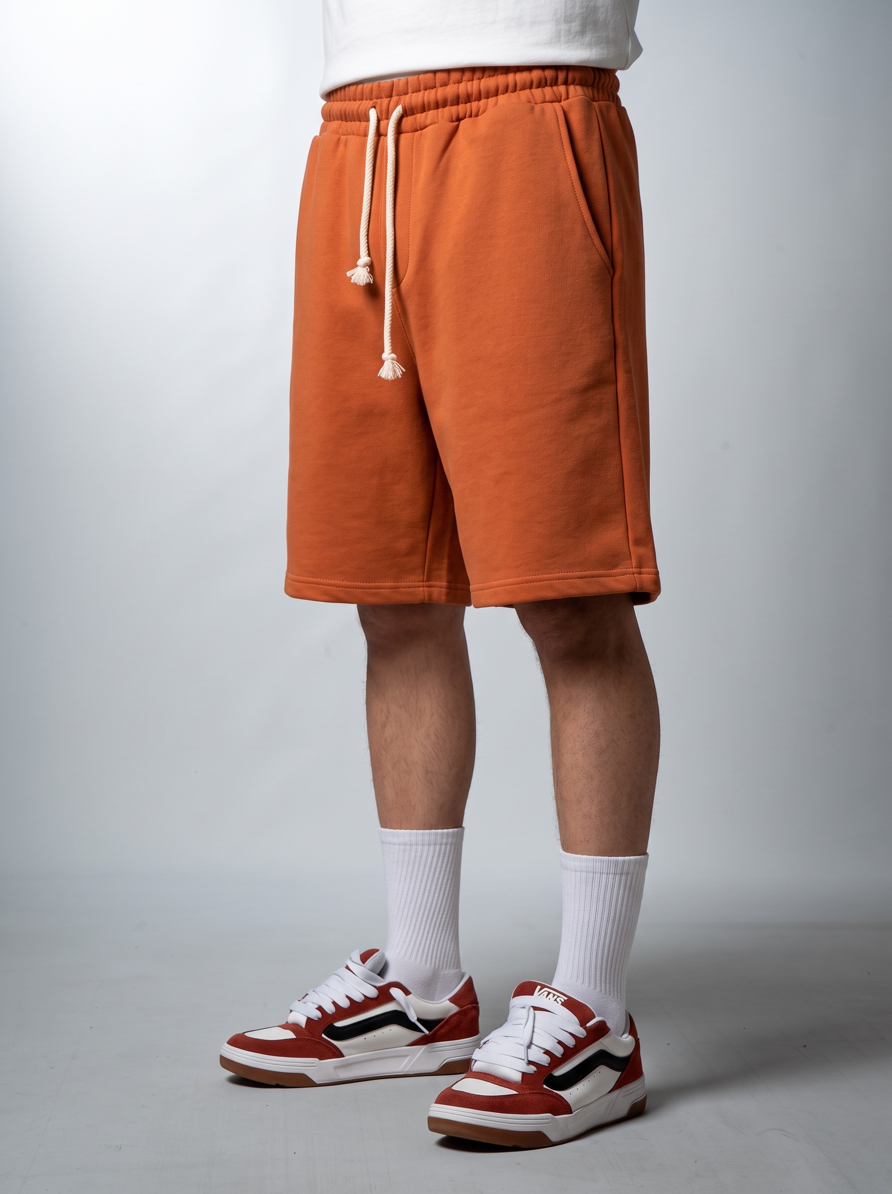 Orange Diagonal Baggy Şort — görsel 1