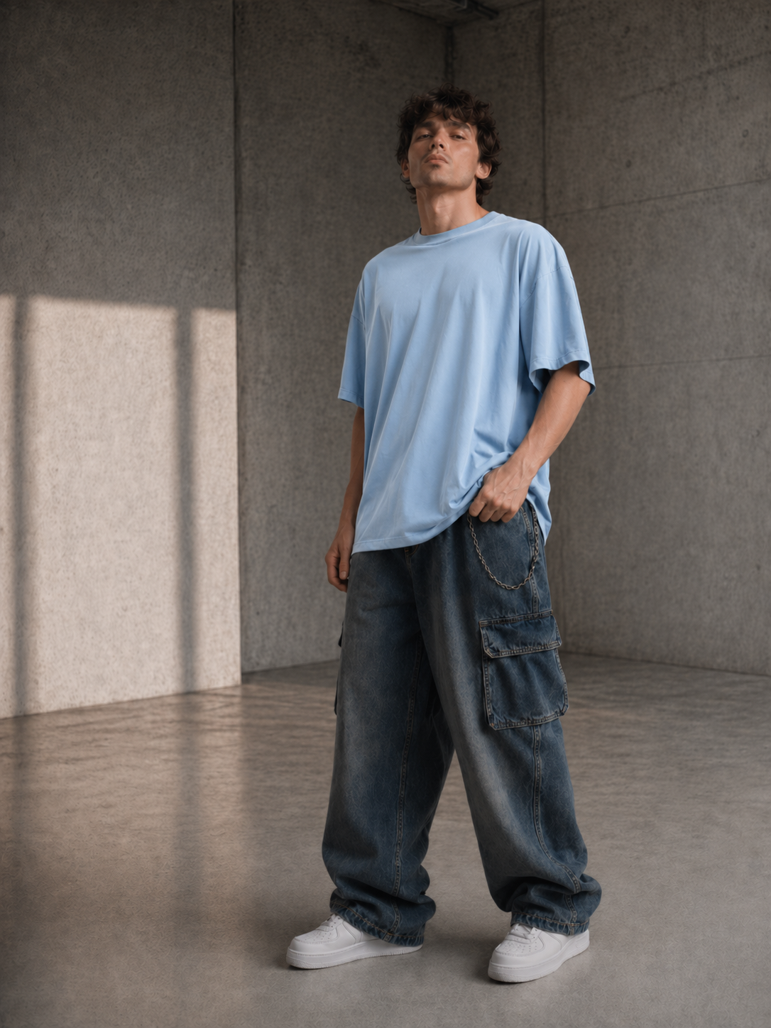 Bebe Mavi Oversize T-shirt — görsel 1